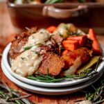 vegan sunday roast dinner.
