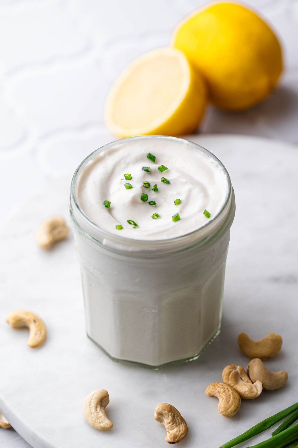 a jar of vegan sour cream.