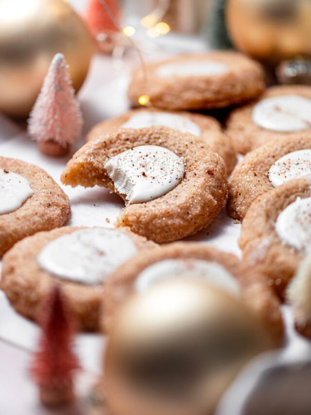 Eggnog Thumbprint Sugar Cookies