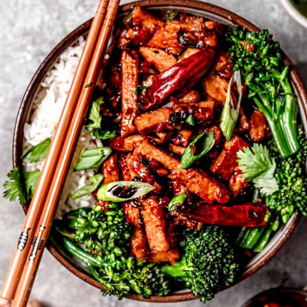 Sticky Mongolian Tofu and Broccoli Stir Fry Thank You Berry Much