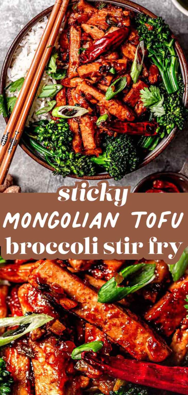Sticky Mongolian Tofu and Broccoli Stir Fry Thank You Berry Much
