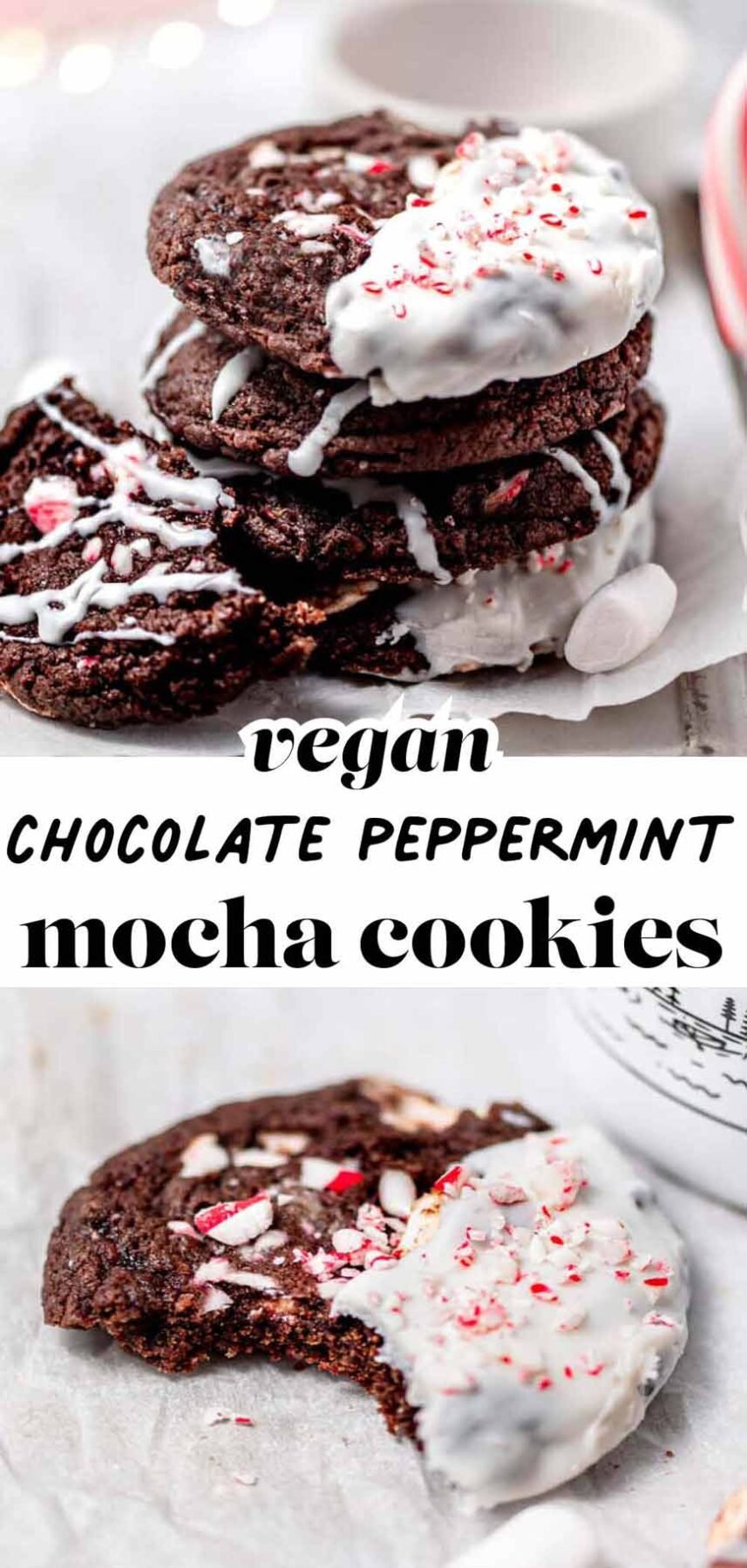 vegan peppermint mocha cookie pin.