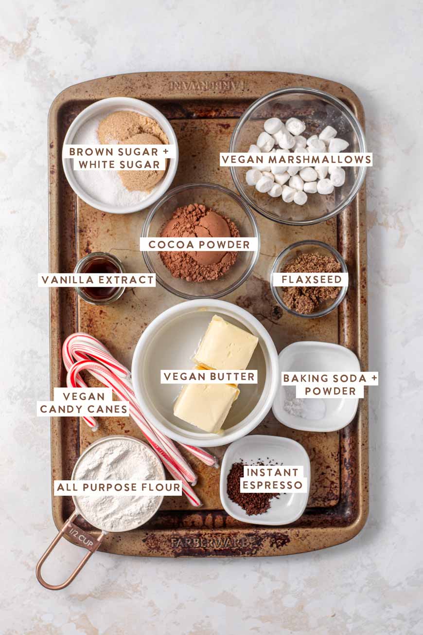 the cookie ingredients.