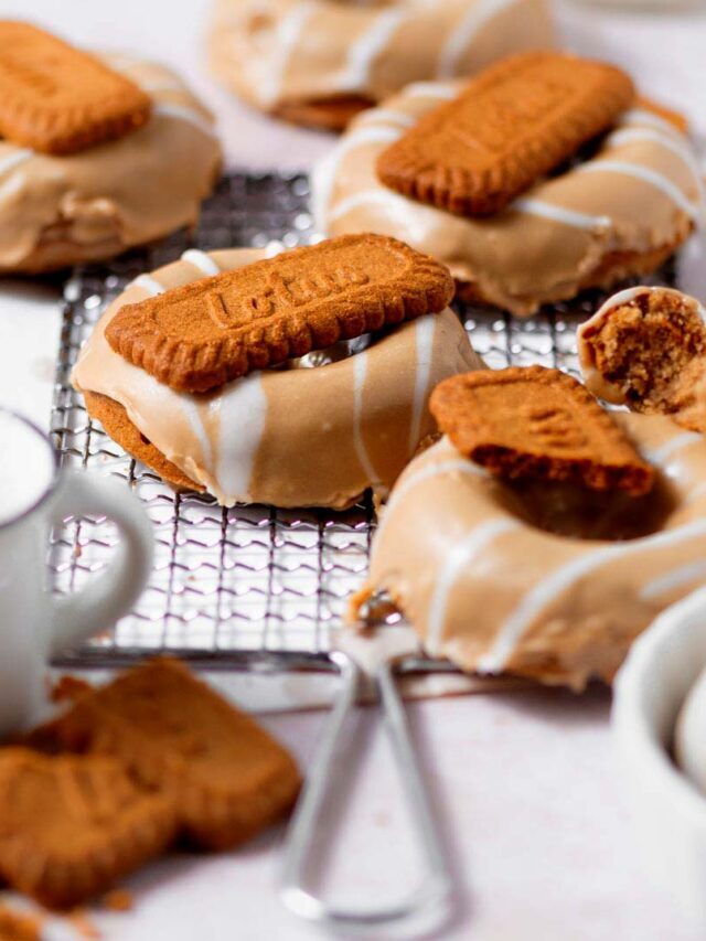 Biscoff Donuts with Cookie Butter Glaze