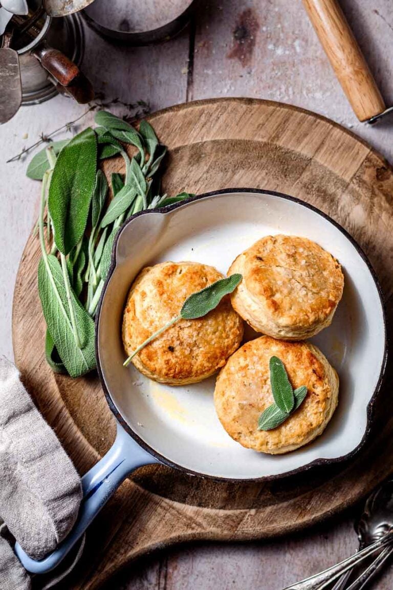 Easy Flaky Homemade Biscuits (No Baking Powder or Soda)