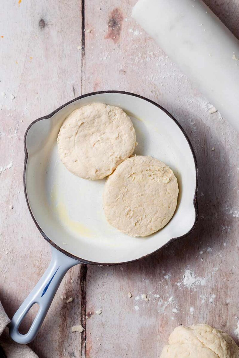 Easy Flaky Homemade Biscuits (No Baking Powder or Soda)