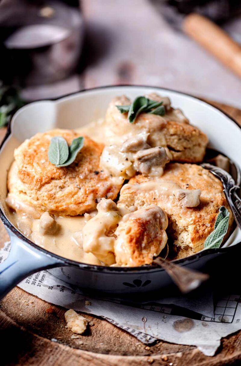 Vegan Biscuits and Sausage Gravy