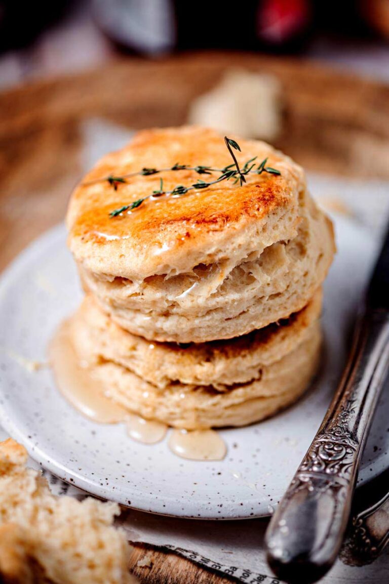 Easy Flaky Homemade Biscuits (No Baking Powder or Soda)
