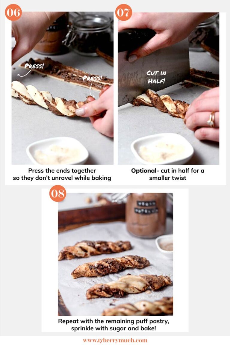Simple Chocolate Puff Pastry Twists