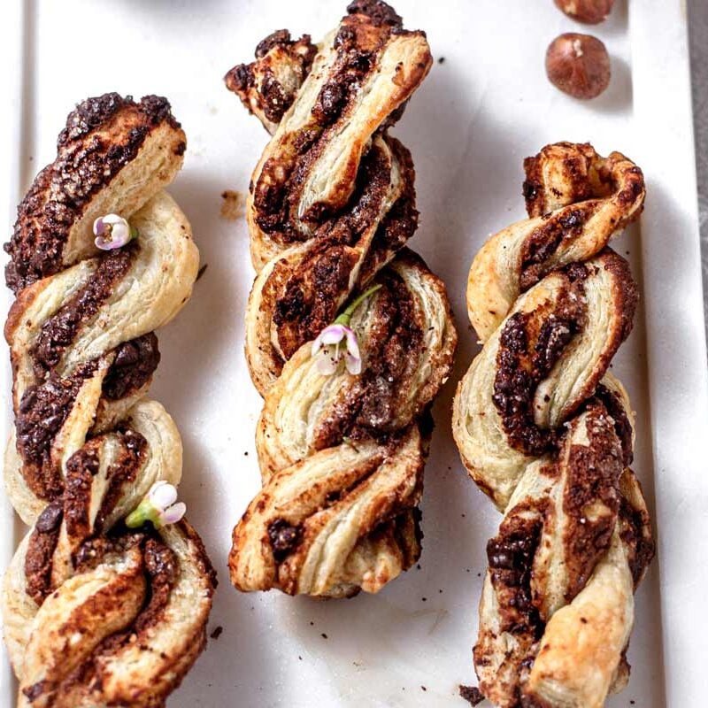 chocolate puff pastry twists.