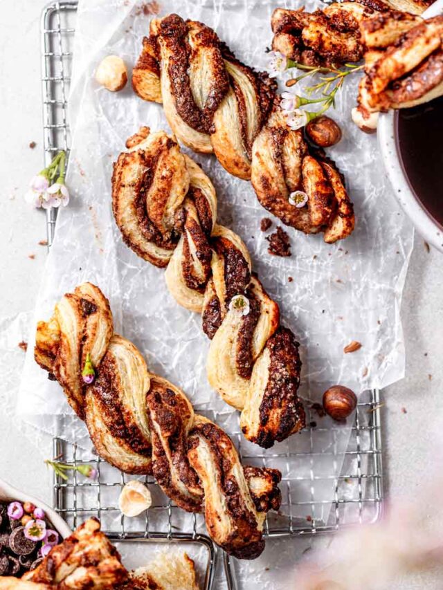 Easy Chocolate Twists with Puff Pastry - thank you berry much