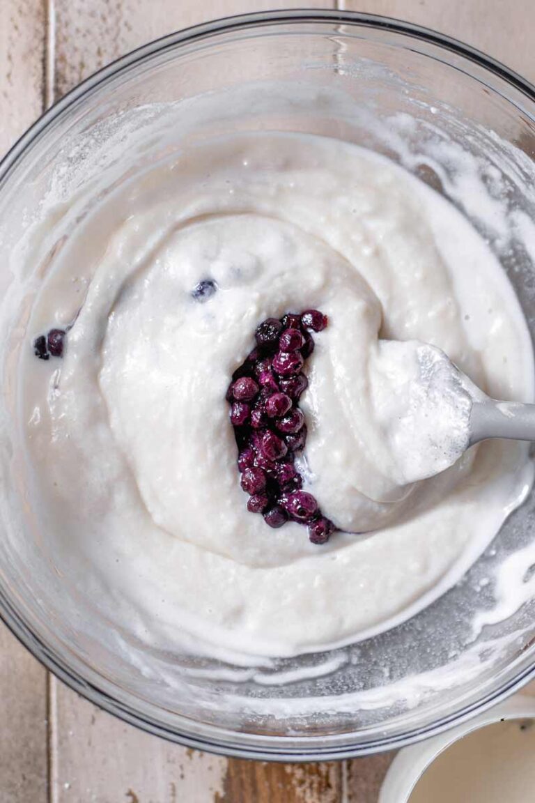 Simple Blueberry Muffin Mix Waffles