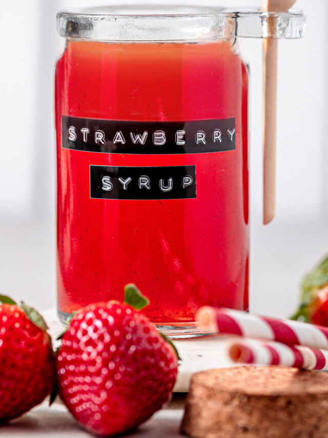 Strawberry Simple Syrup for Cocktails & Drinks