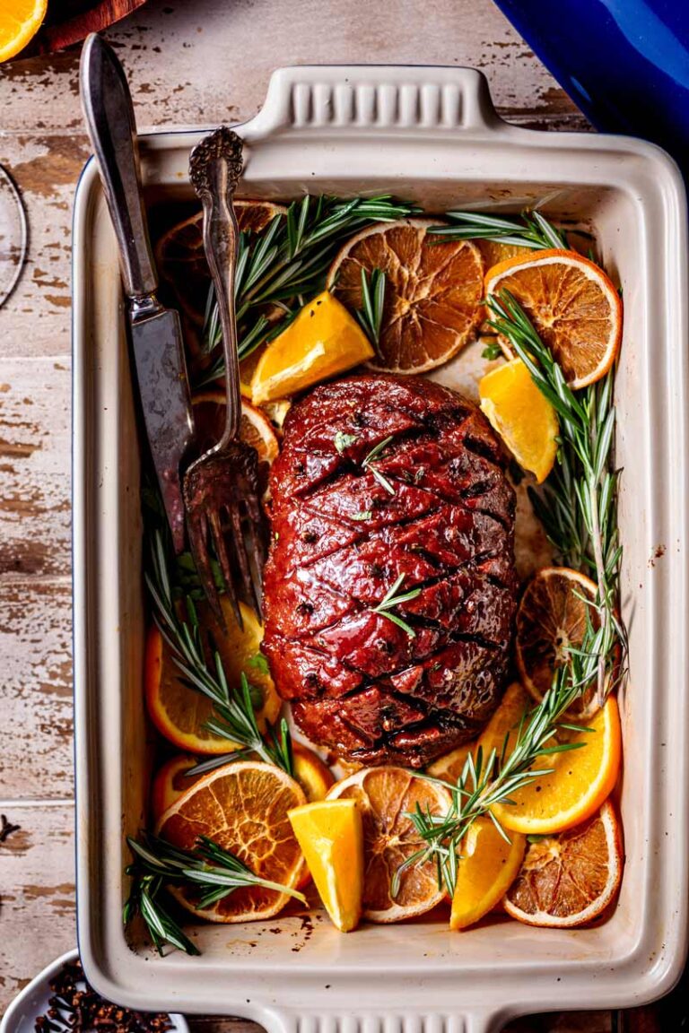 Vegan Ham with Marmalade Glaze (Seitan)