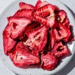 dehydrated strawberries in the oven or air fryer.