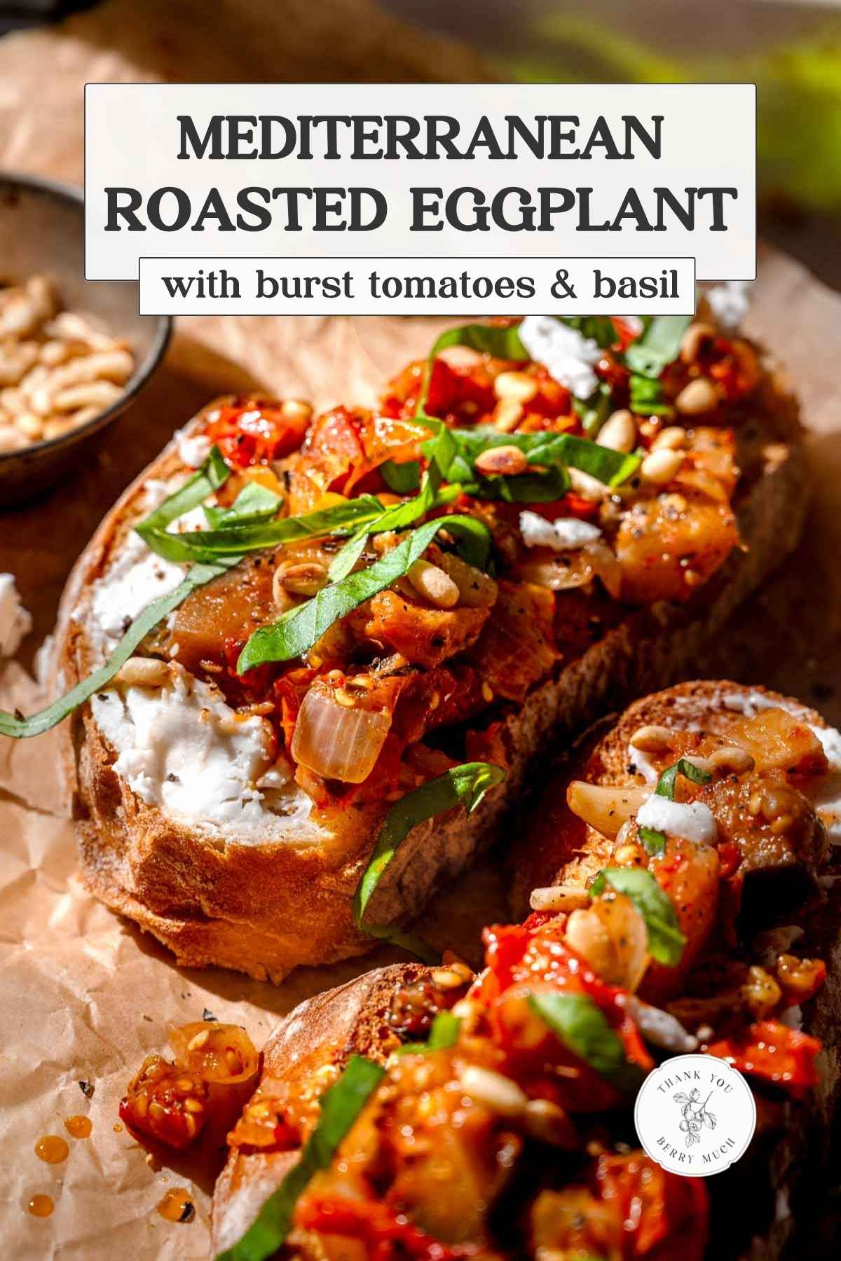 roasted eggplant and tomatoes pin.
