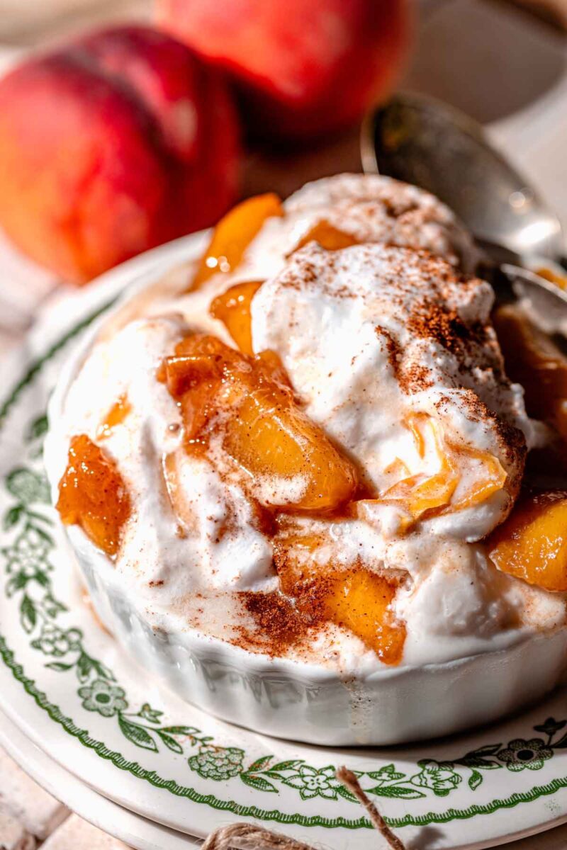 Glazed Stovetop Stewed Peaches