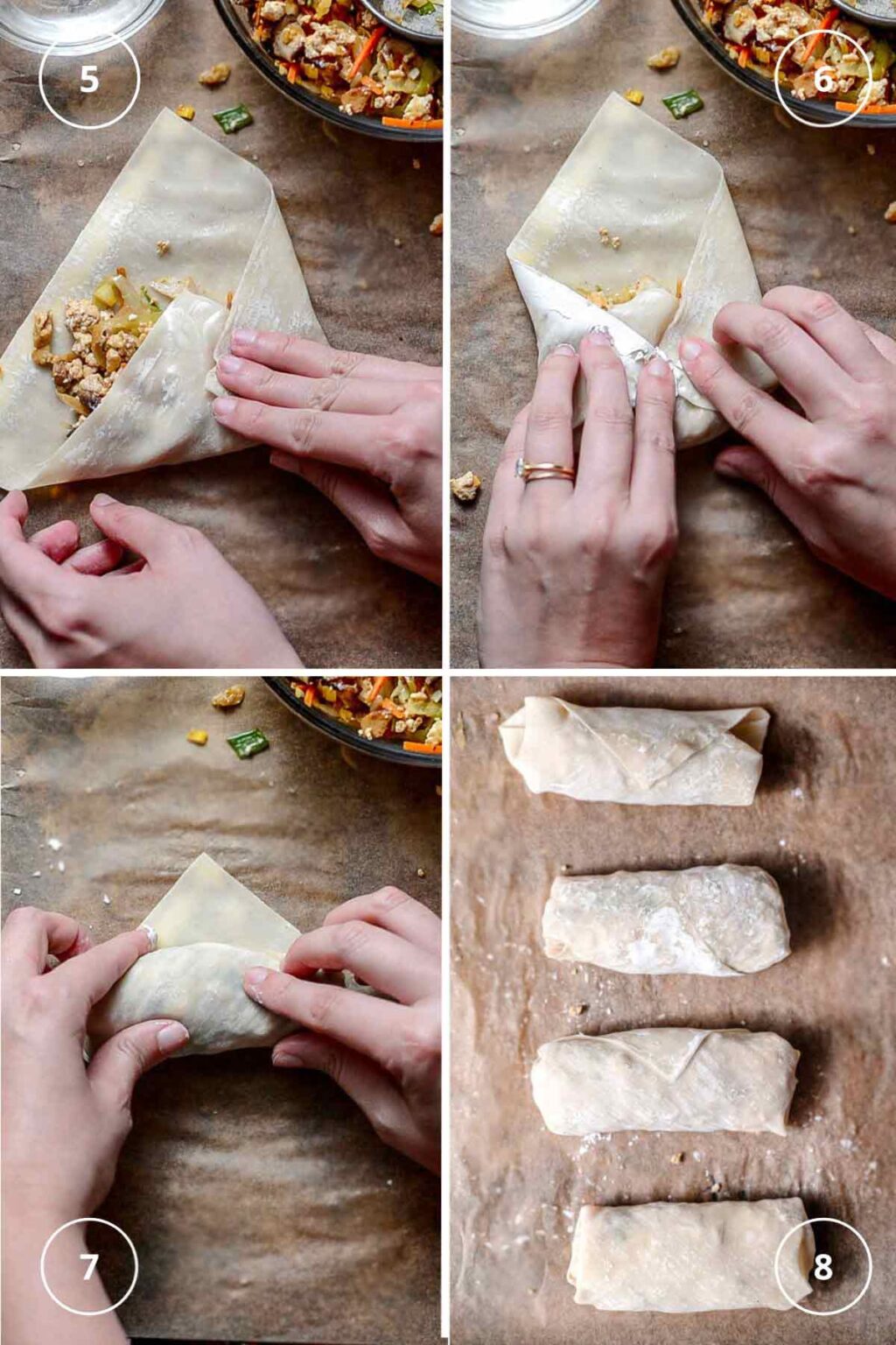 Vegan Egg Rolls with Tofu (Fried, Air Fried, Baked!)