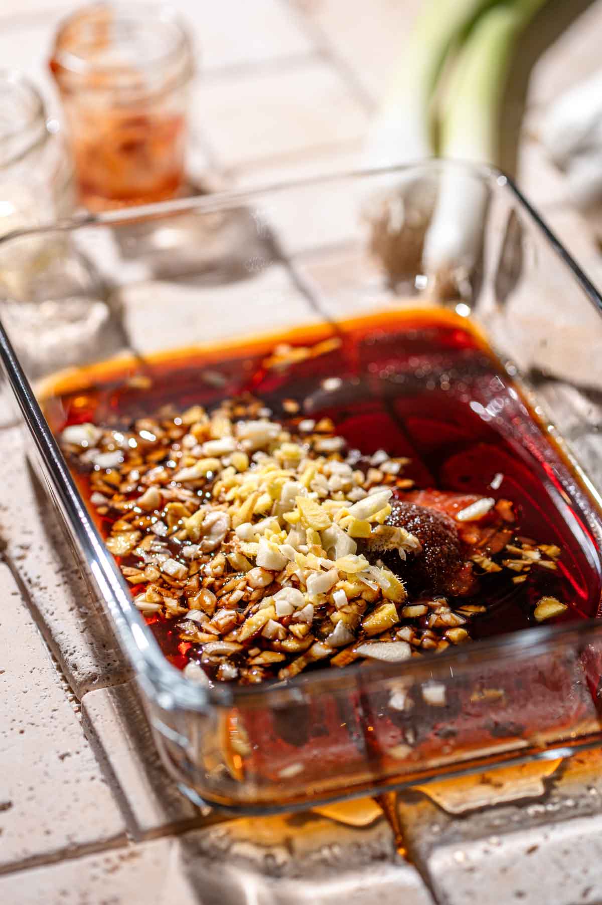 marinade ingredients for the tempeh recipe.
