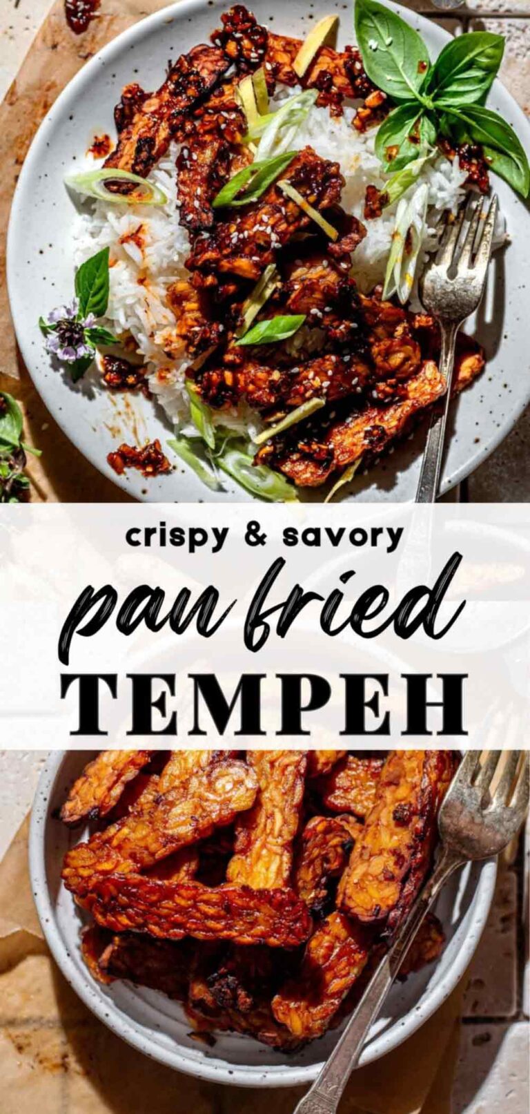 Easy Crispy Pan Fried Tempeh + Air Fryer Instructions