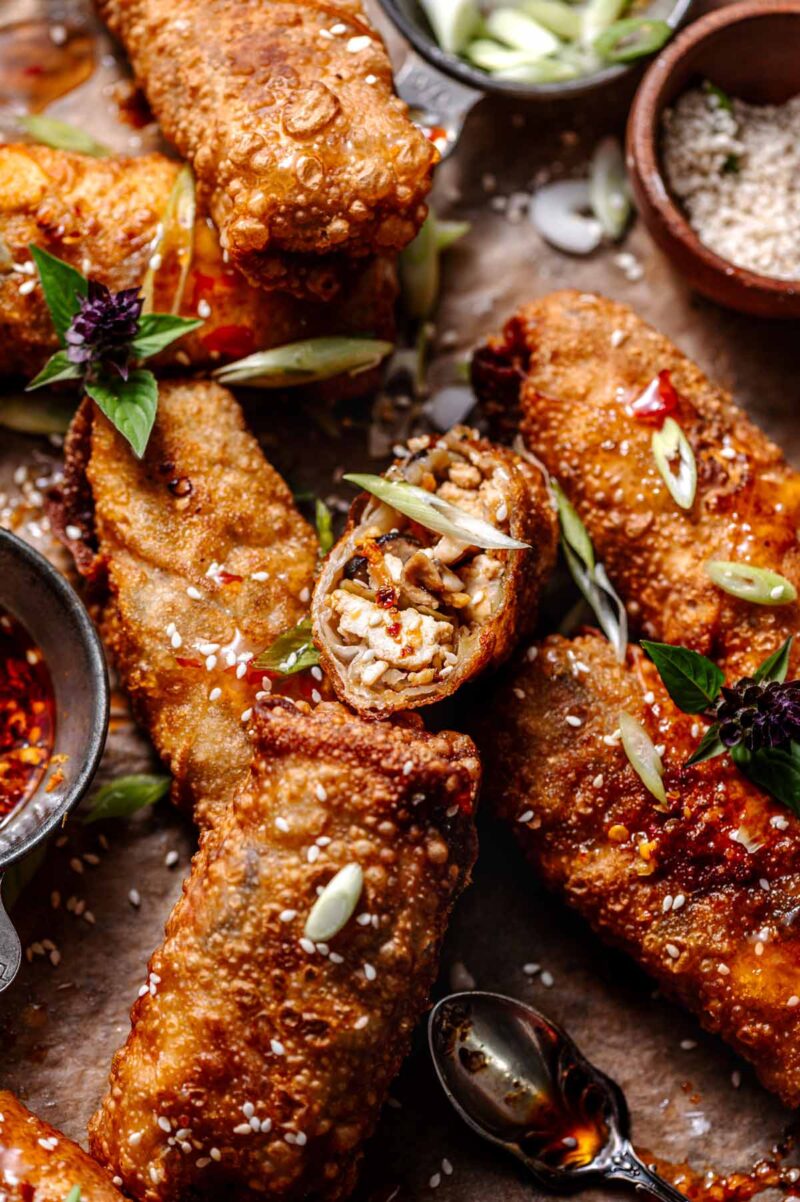 Vegan Egg Rolls with Tofu (Fried, Air Fried, Baked!)