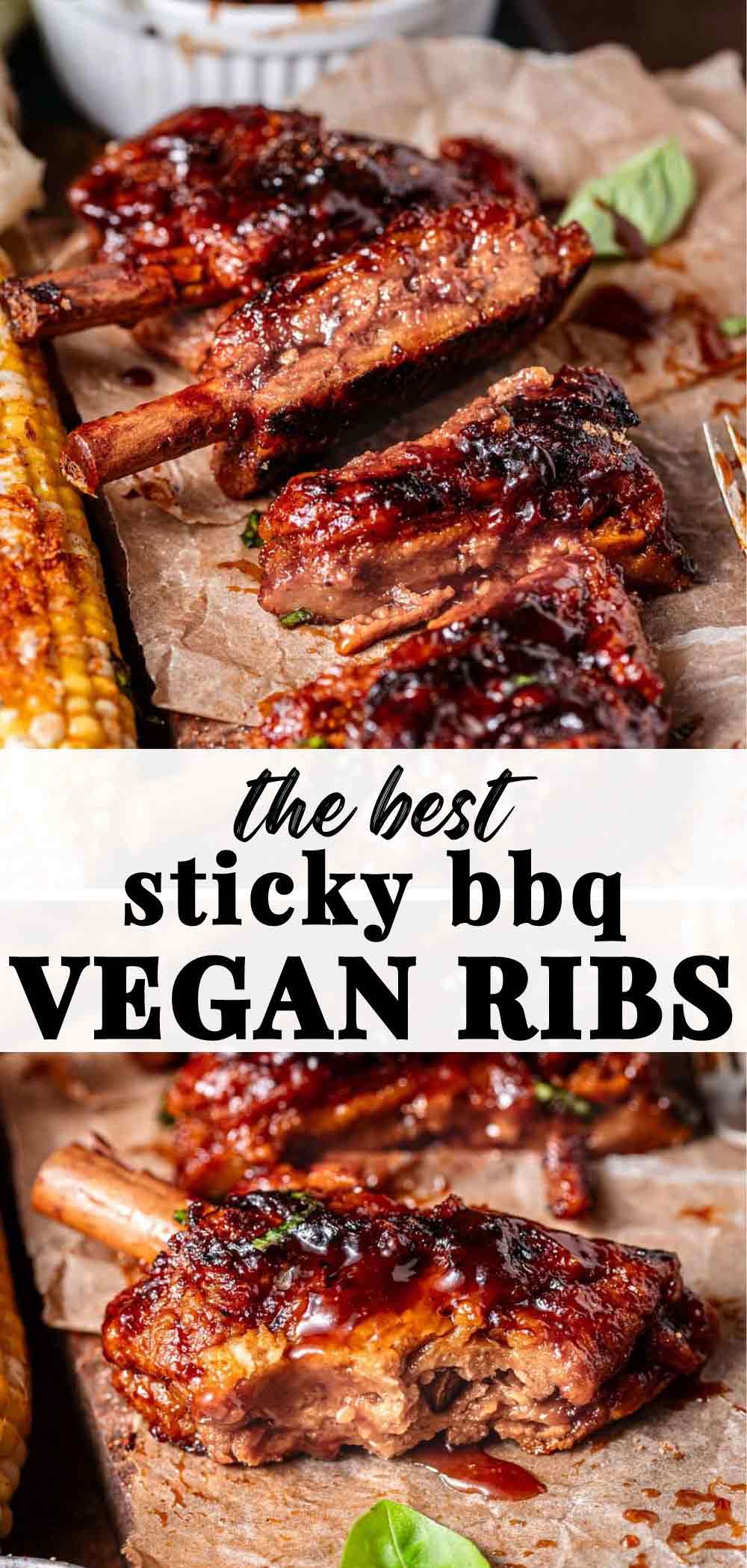 Sticky BBQ Vegan Ribs (Seitan Recipe)