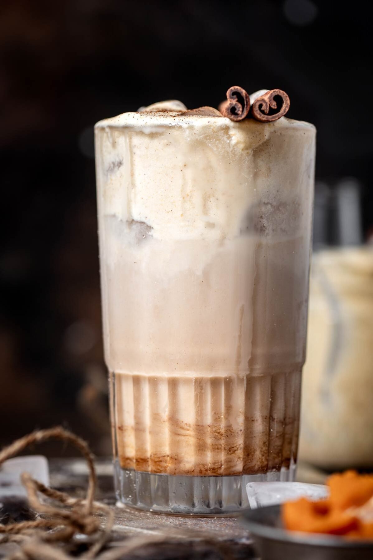 Copycat Starbucks Iced Chai Latte with Pumpkin Cream Cold Foam