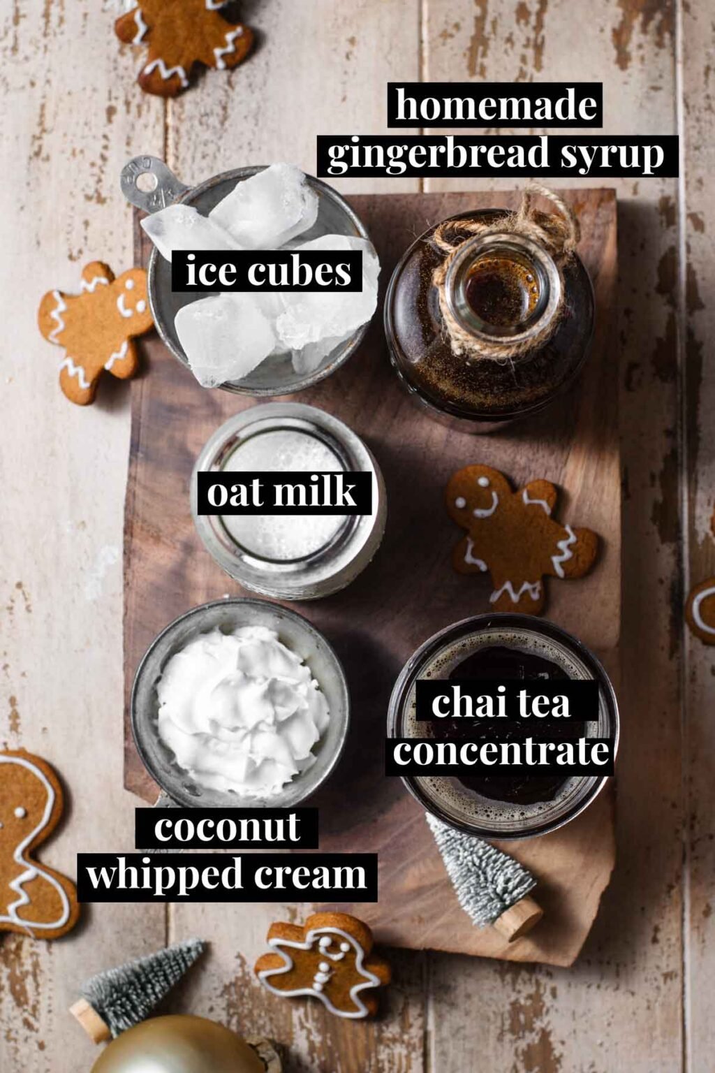 Gingerbread Oatmilk Chai Tea Latte {Starbucks Copycat}