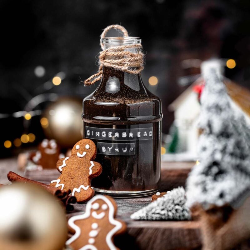 Homemade Gingerbread Syrup for Coffee & Cocktails