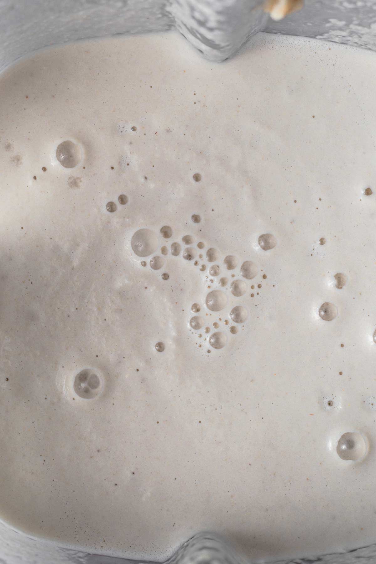 blended cashew cream.