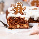 gingerbread apple cake recipe with vegan cream cheese frosting.