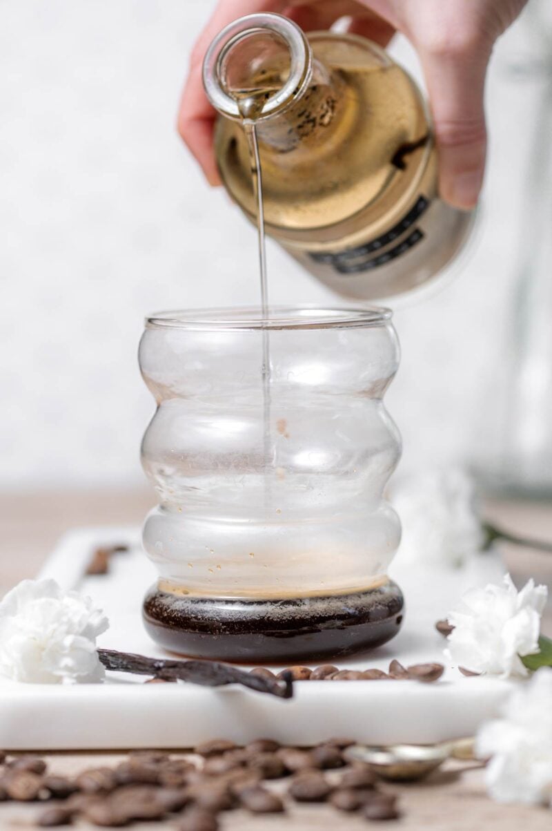 Easy Vanilla Iced Coffee with Homemade Syrup