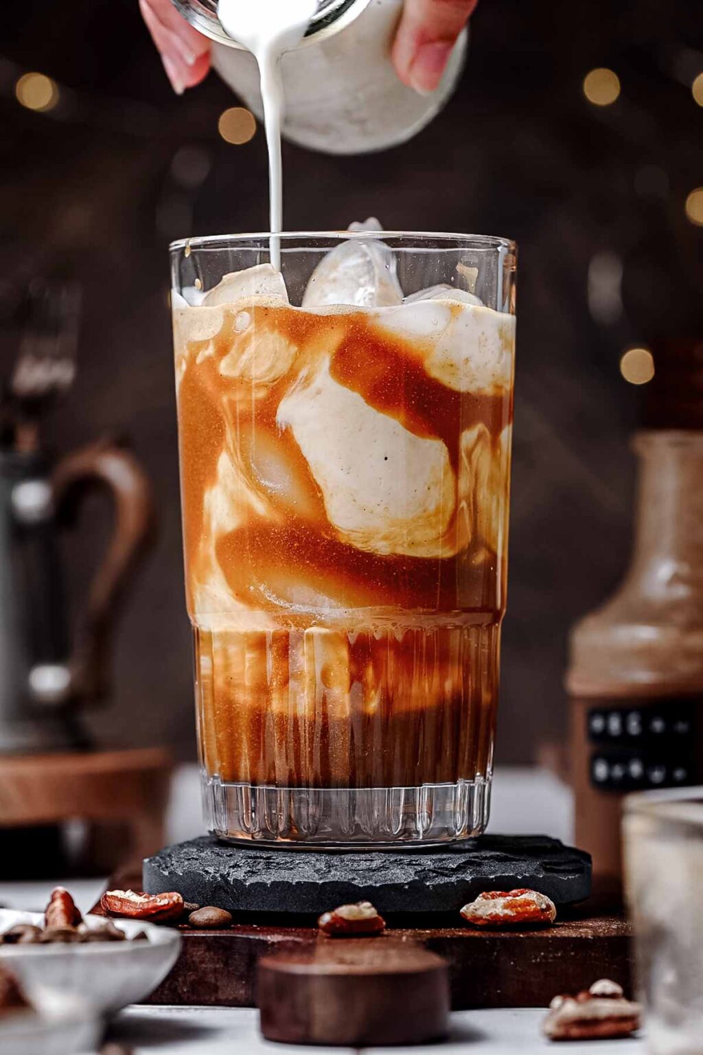 Iced Pecan Crunch Oatmilk Latte