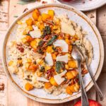 maple roasted butternut squash and apple risotto.