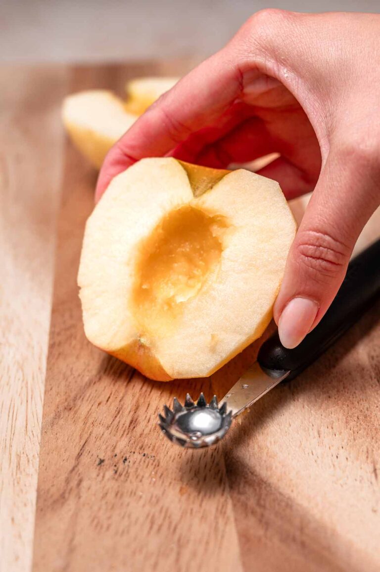 Baked Hasselback Apples with Pecan Crumble
