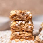 the best vegan blondie recipe with white chocolate chips.