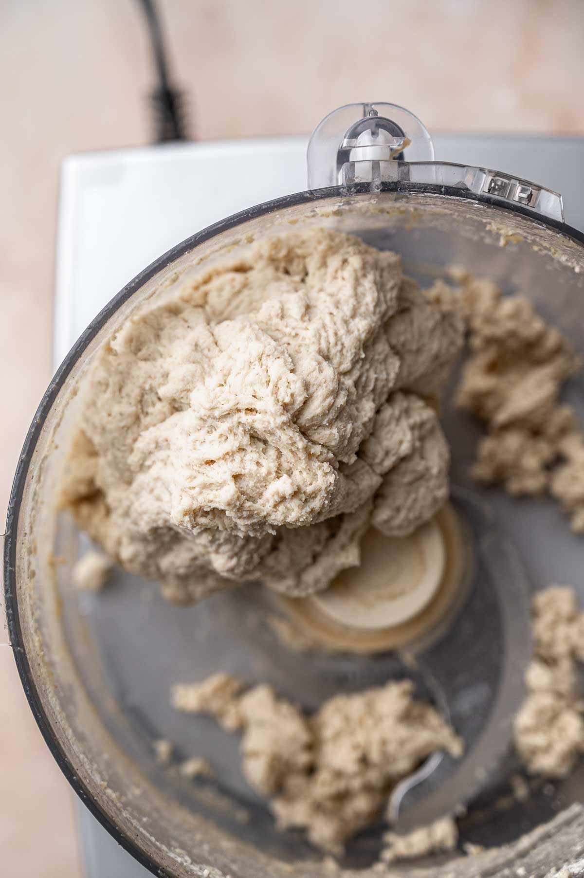 the seitan chicken dough after adding dry ingredients.