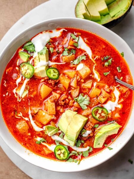 the best vegan potato chorizo stew.