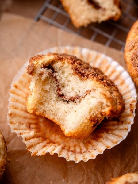 vegan sour cream coffee cake in muffin form.