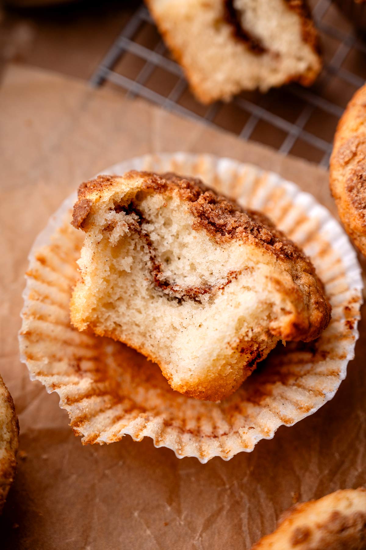 vegan sour cream coffee cake in muffin form.