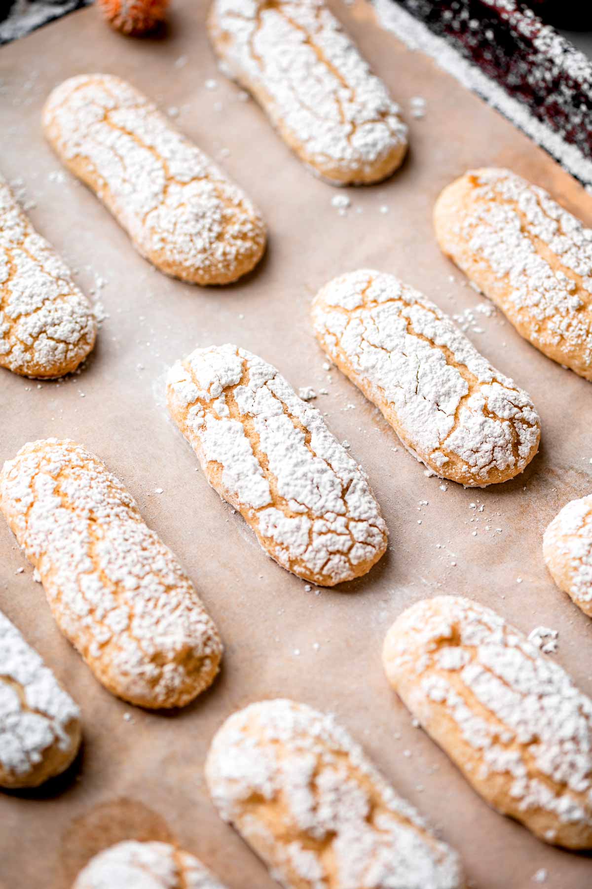 vegan ladyfinger sponge cookies.