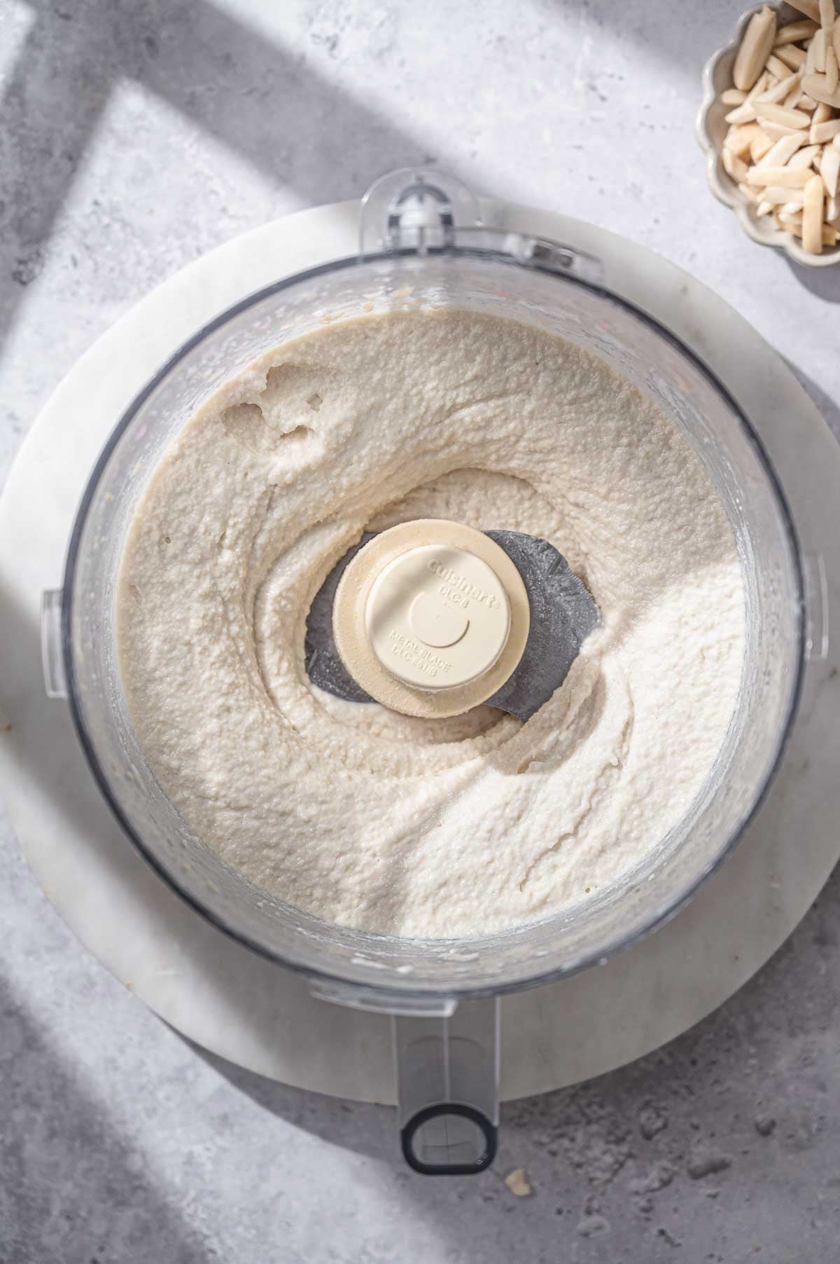 the blended dairy-free feta in a food processor.